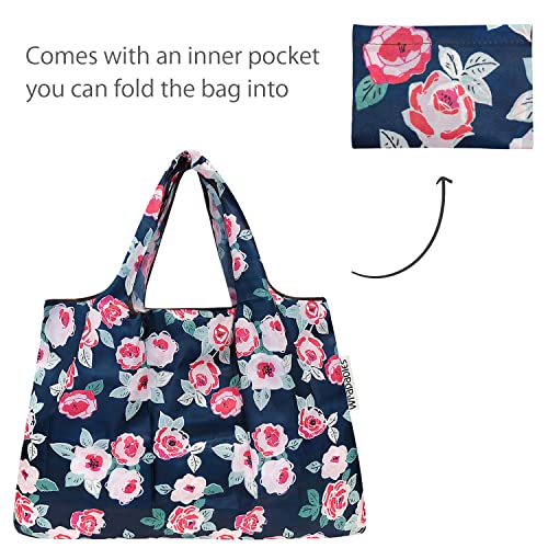 Image of allydrew Large Foldable Tote Nylon Reusable Grocery Bag