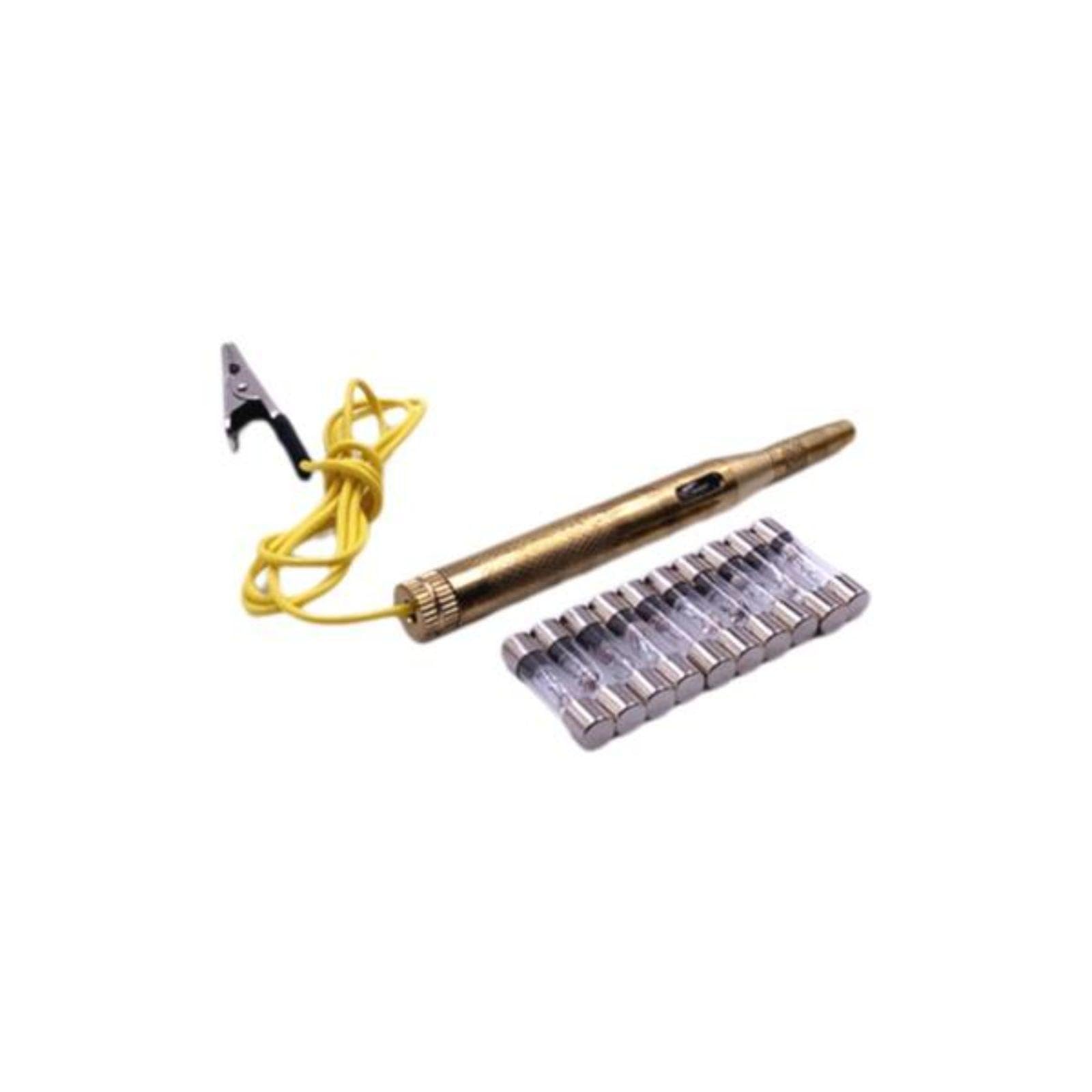Automotive Circuit Tester Test Light Electrical Potential Tester Repair Tool 12V/24V 6-12V Copper Pen +10 Bulbs-image-26