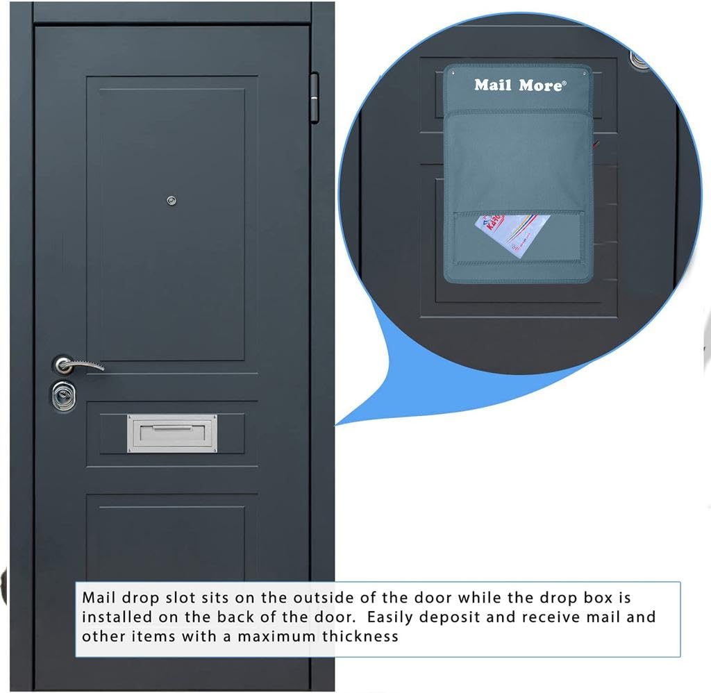 MAIL MORE® Letter Catcher for Front Door Mail Cage, Letterbox Catcher, Door Box, Mail Letter Cage(GREY), 35x24 - Image 3