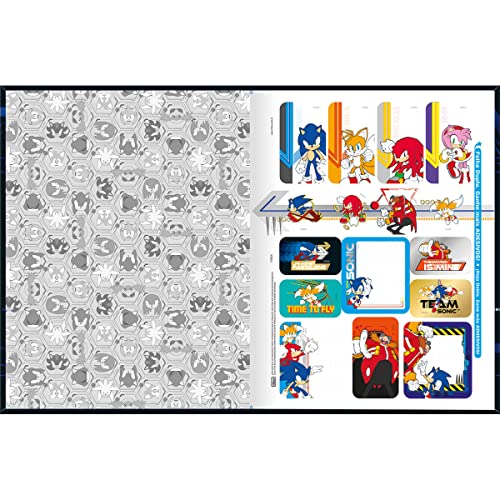 Caderno Brochura Capa Dura Universitário Sonic 80 Folhas - Capa azul - Let's Go - Tilibra