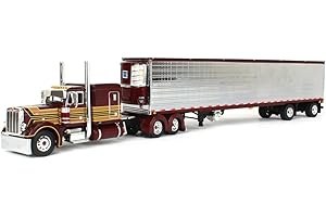 DCP 1/64 Scale Peterbilt 379 Flattop Sleeper & Utility Trailer