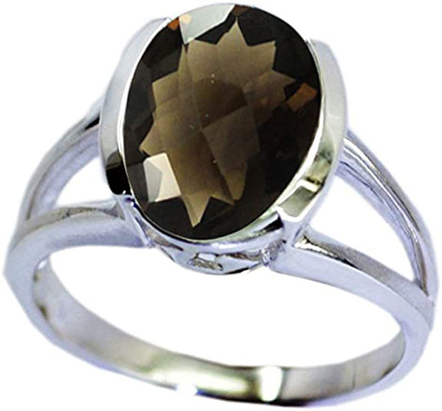 55Carat Natural Stone Silver Ring – Handmade Bezel Oval Ring For Men & Women, Size 5-12, Choose Your Gem! - View #11