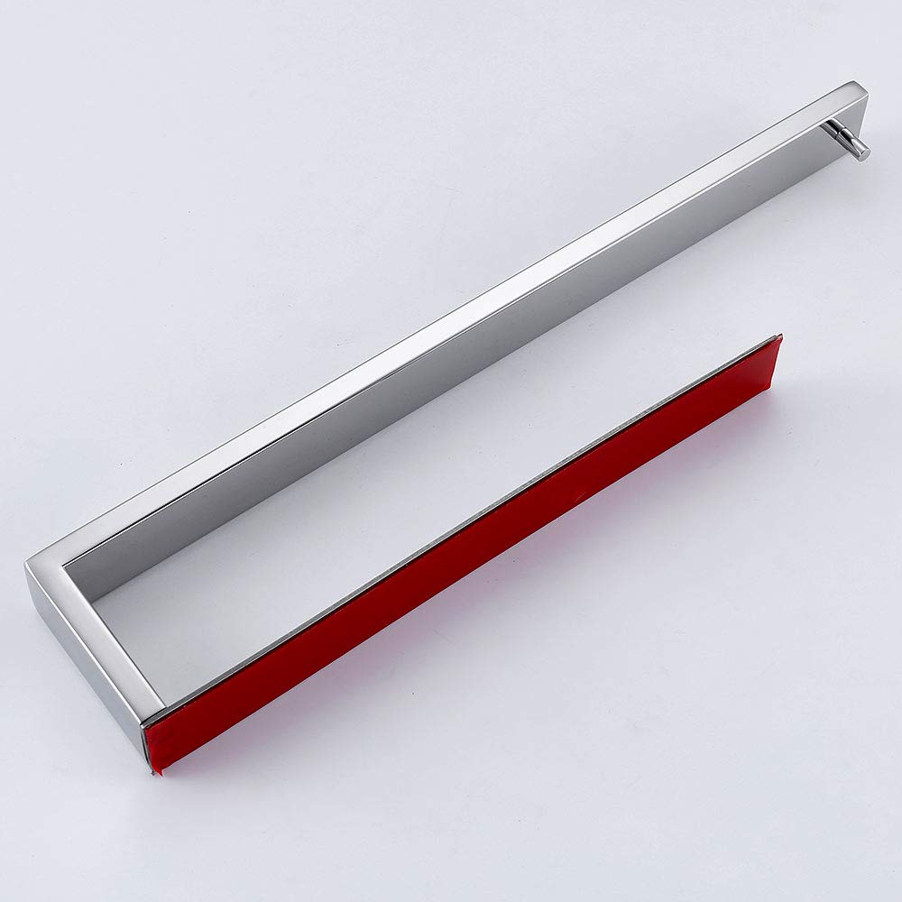 35cm Bagno in Acciaio Inox Anello Portasciugamani Autoadesivo Senza Forare Portasciugamani Bagno Cucina Design Semplice Superficie (Cromata)