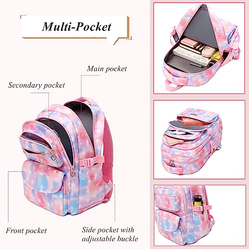 3Pcs Kids Backpack Set for Girls with Matching Lunch Bag, Girls School Bag Backpack for Kids4