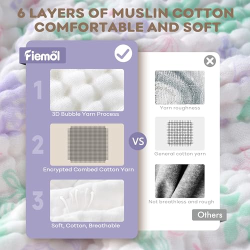 Image of Baby Bath Towels, 100% Muslin Cotton Hooded Baby Towels for Newborn, 2 Pack Baby Towels with Hood for Infant Toddler and Kids, Large 32x32Inch, Soft and Absorbent