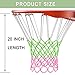 KAIMINGQIAN Glow in The Dark Basketball Net,Upgraded Tricolor Nightlight Basketball Net,All-Weather 21 inches Standard Basketball Net,12 Loops for Indoor Outdoor Professional Net