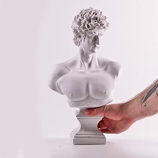 David Statue, Large David Bust Statue, Greek Home Decor, Housewarming Gift, Basic White Bust Sculpture, Modern Decor Living Room Decor Home Decor Yoga Candle Holder Sculpture Art Home Decoration Art Decor Canvas Modern Decor Living Room Decor Figurine Decor Housewarming Gift