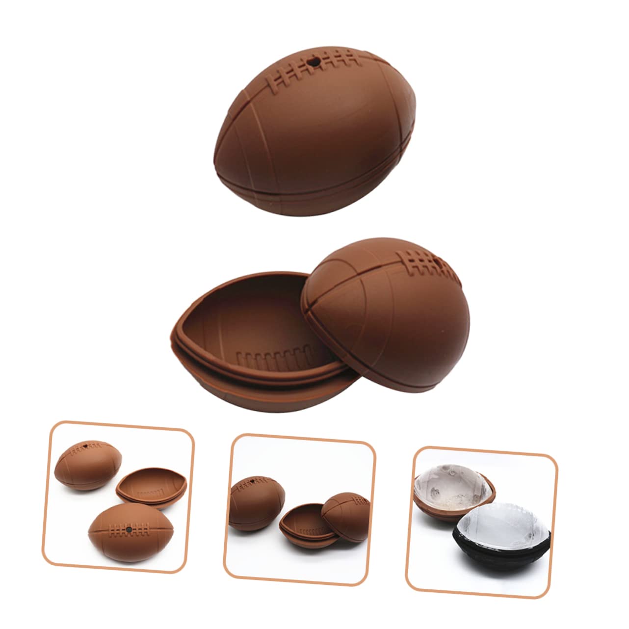 Cabilock 5 Juegos Gadget De Cocina Gran Bandeja De Cubitos De Hielo Fabricador De Cubitos De Hielo Bandeja De Cubitos De Hielo Para Vaso Cubo Light Brown Gel De Sílice 2 Piezas * 5