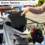 Fosmon Sac de voyage pour siège auto rembourré pour avion, sac de voiture imperméable avec des paillettes réglables, sac à grande porte de poids s'adapte aux porteurs de bébé, booster & Sièges standard