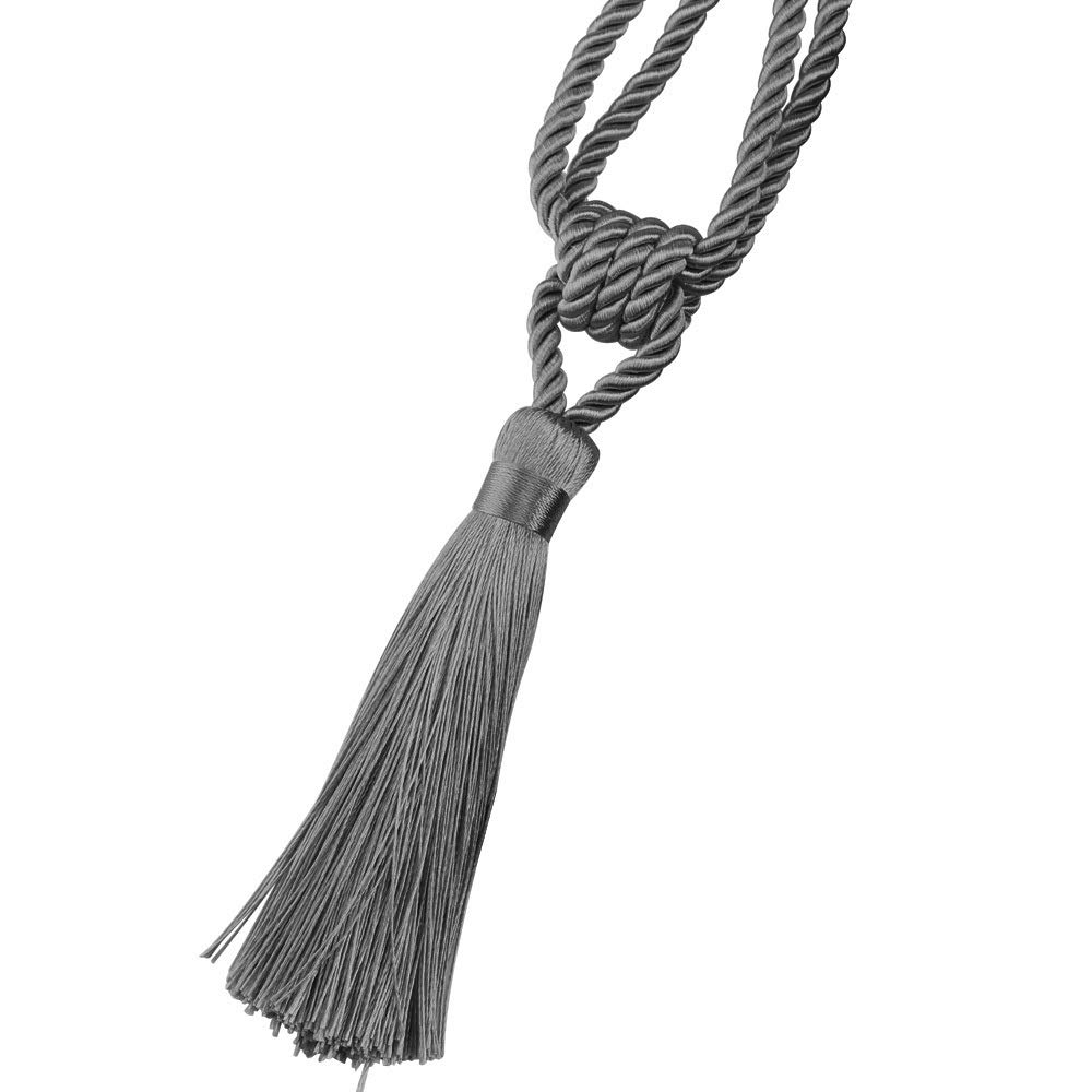Tassel Curtain Tiebacks， 2 Pcs Multicolor Tassel Curtain Tieback Holder Buckle Rope(Charcoal)