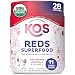 KOS Organic Reds Blend Supplement - Superfood Antioxidant Powder - Natural Plant-Based, Delicious Vegan Juice Drink - Digestive Enzymes, Beet Root, Goji Berries - Daily Energy Booster - 45 Servings