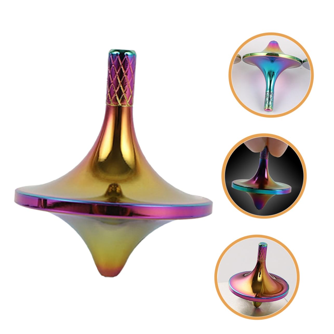 YARNOW Copper Decompression Gyro Spinning Top for Relief Fun Fidget Plaything for Adults for Parties and Holidays Lightweight Copper Design