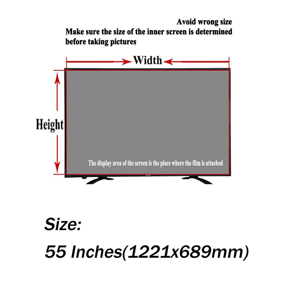 Protector de pantalla de TV, protector de pantalla doméstico para evitar daños por arañazos | Montaje sencillo y seguro que funciona tanto para televisores de pared como de mesa