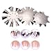 WOKOTO 3pcs Easy French Smile Line Gel Cutter Tool Staniless Steel C-Shape Manicure Edge Trimmer Diy Plate Module (3 Patterns)