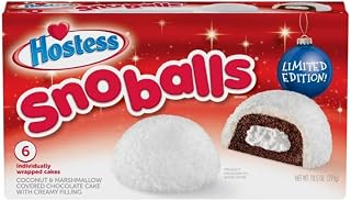 Snowballs Individualy Wrapped Cakes, 6 count (Pack of 2).