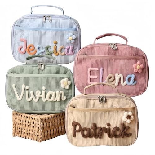 Bolsa De Almuerzo Personalizada For Niños Y Adultos, Diseño De Nombre Personalizado, Reutilizable, Bolsa Térmica A Prueba De Fugas For La Escuela, La Oficina Y El Picnic. Bolsa De Mano For Niños