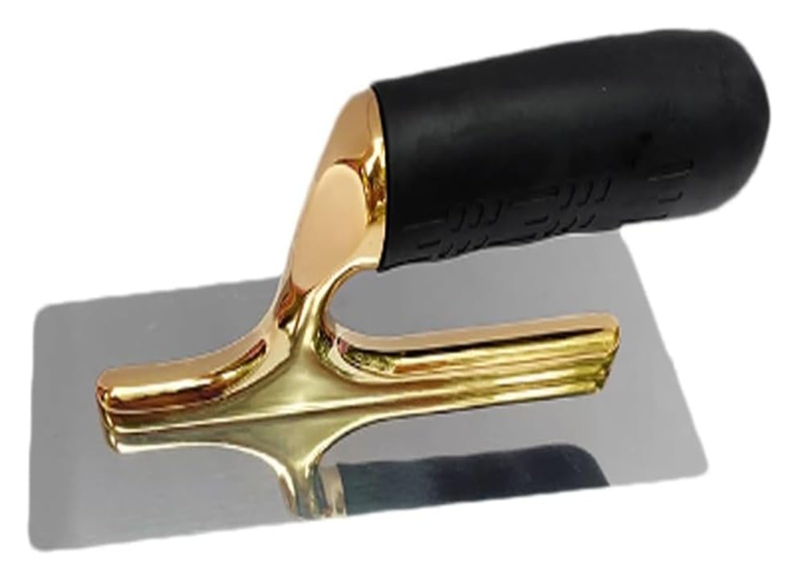 Kielnia cementowa， Wykończenie narzędzia z uchwytem 9"X4" do cementu, pozłacana/posrebrzana stal nierdzewna, lekki stop montażowy, miękka guma(Gold,A)