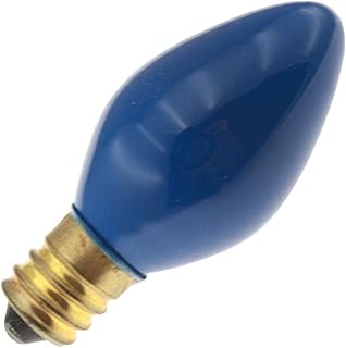 IP INDUSTRIAL PERFORMANCE Novelty/Decorative 5C7/CB 130V, 5 Watt, E12 Base, Ceramic Blue C7 Light Bulb (10 Pack)