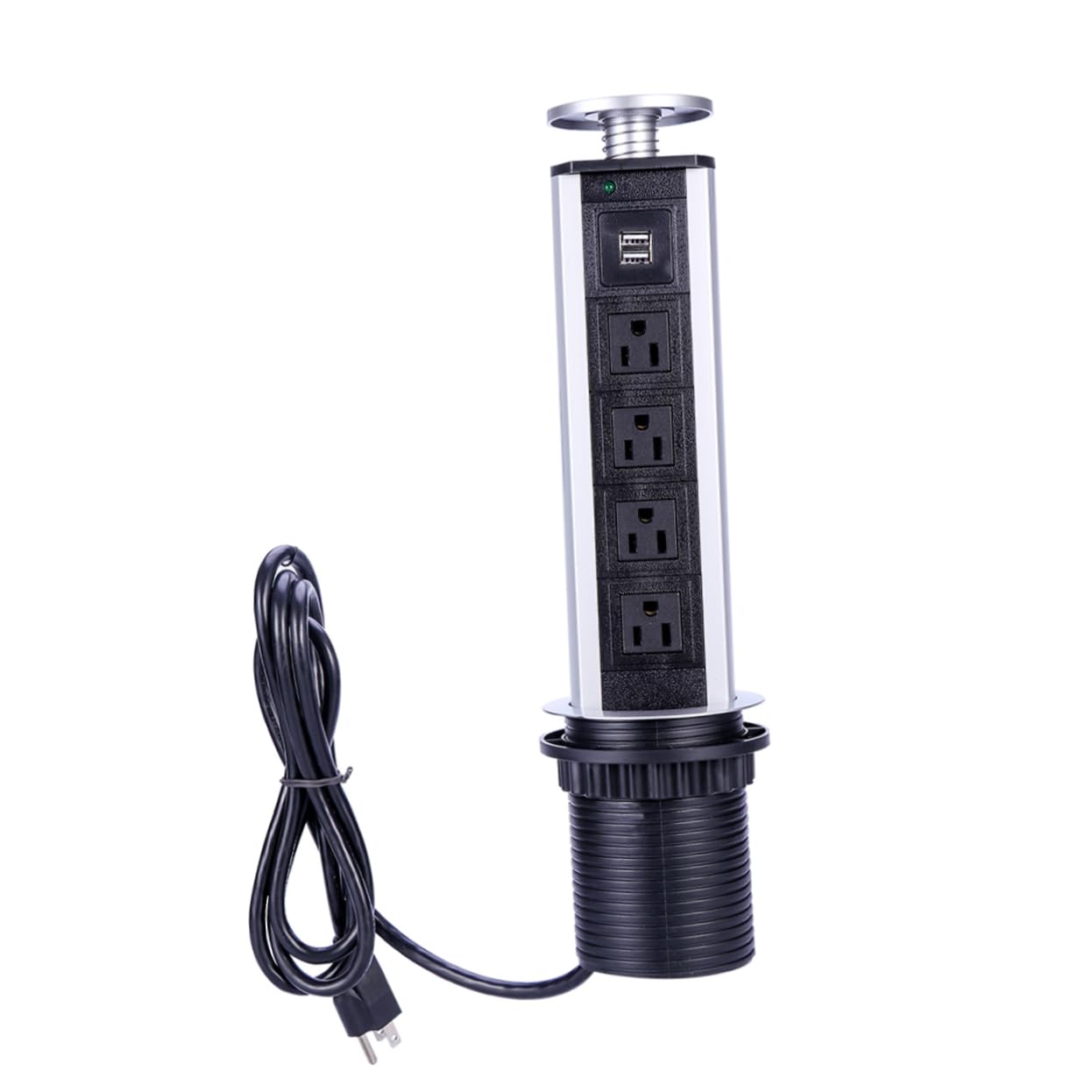 Lurrose Electrical Pull up Outlet Dual USB Ports for Desktop Use Safe Friendly Socket for Kitchens Offices and Hotels Compatible Voltage