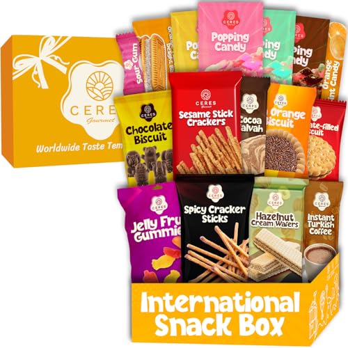 International Exotic Snack Box Variety Pack, Count Premium Foreign Rare Snack Food Gifts for Fun, Mystery Box of Snacks, European Snacks for Adults and Kids (Mini)