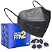 Produktbild FFP2 Maske Schwarz CE Zertifiziert - 30 Stück Masken Einzeln Verpackt Erwachsene Premium Staubschutzmaske Mundschutzmaske 5 Lagige Atemschutzmaske (30pcs Schwarz)