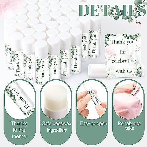 Demissle 40 Pcs Lip Balms In Bulk Thank You For Celebrating With Us Favors For Wedding Bridal Shower Baby Shower Jasmine Floral Moisturizing Lip Balm Gift For Wedding Guests Favors Gift Baskets #TOP2