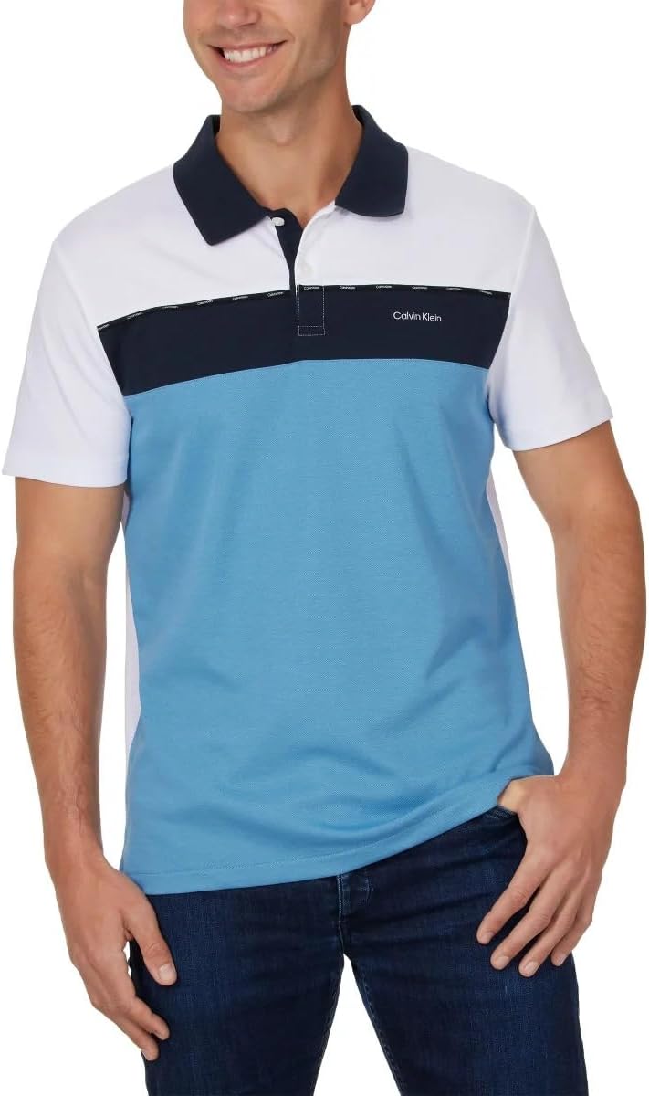 Calvin Klein Men’s Classic Fit Polo 2-Button Placket
