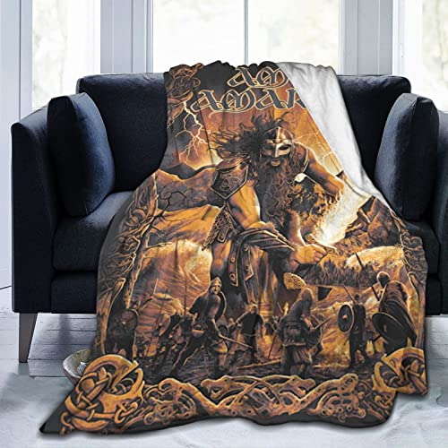 Amon Amarth Fleece-Überwurfdecke für Bett, Sofa, Couch, Reisen, Camping, Warmer & Leichter, Flauschiger Plüsch-Überwurf für alle Jahreszeiten