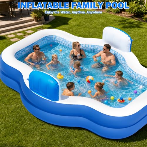 Piscine gonflable rectangulaire grand volume trois boudins - 8