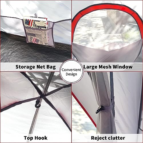 Carpa Familiar para 6 Personas, Doble Capa Impermeable y Resistente al Viento miniatura 5