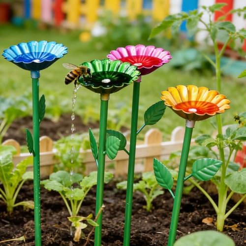 Fontaine à insectes décorative en métal : cadeau idéal pour jardinier - 4