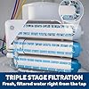 GE 3 Stage Reverse Osmosis Under Sink Water Filtration System with Faucet, Reduces Lead, Chlorine, Arsenic & More, Replace Filters (FQ18PN, FQ18MN, FQ18RT) Every 6/12 Months, GXRQ18NBN
