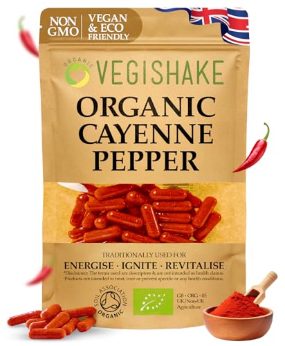 Organic Cayenne Pepper | Fat Burners | Fat Burners for Men Weight Loss | Fat Burners for Women Weight Loss | Fat Burner Tablets | UK British Company | 90 Capsules