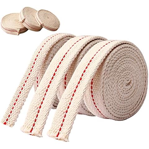Pengxiaomei 19.5 Foot / 3 Rolls Cotton Oil Lamp Wick, Replacement Oil Lanterns Wick for Oil Lamps and Oil Burners Cover
