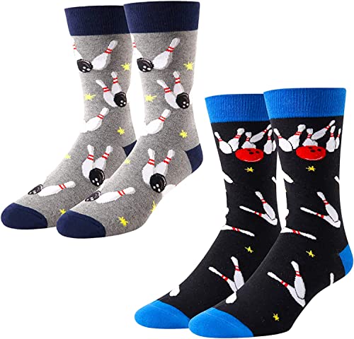 Happypop Mens Funny Bowling Sports Novelty Gifts Goofy In 2 Pack Socks, Bowling 2 Pack, Medium #TOP1