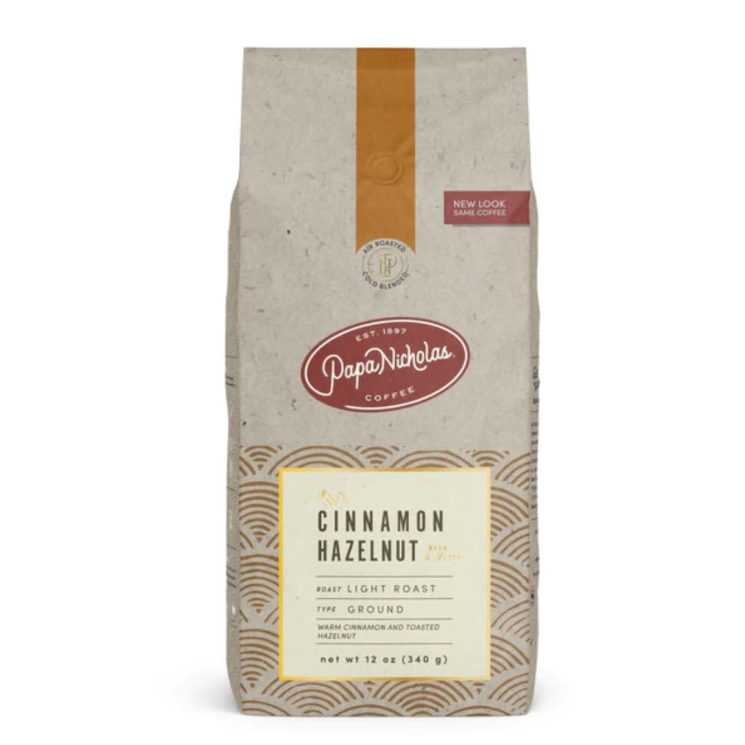 Amazon.com : Papa Nicholas Coffee Ground Cinnamon Hazelnut Light