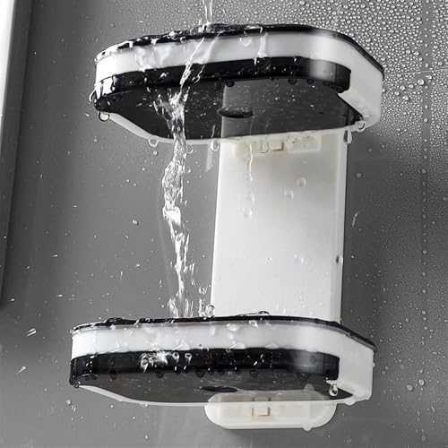 Image of Wall Mounted Double Layer Soap Dish Punch-Free Drawer Draining Holder Kitchen Sponge Storage Box Bathroom Organizer Rack Shelves (2, SOAP Holder 2 in 1)