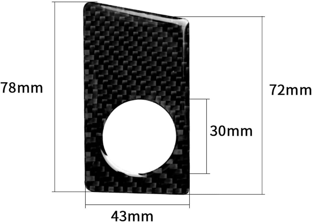 Auto Engine Start Stop Button Panel Decoration Cover Trim Sticker for Audis A4 B9 2017-2019 Car Interior Carbon Fiber(RHD)