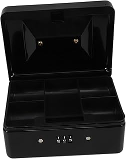 OUNONA Sicherheitsbox aus Robustem Eisen mit Passwortschloss Tragbare Geldkassette mit Großem Stauraum Multifunktionale Aufbewahrung für Bargeld und Dokumente für Zuhause und Büro