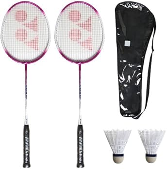 YONEX バドミントンラケット 2本セット　白　ピンク　GOSEN ケース付き YONEX バドミントンラケット 2本セット 白 ピンク GOSEN ケース付き