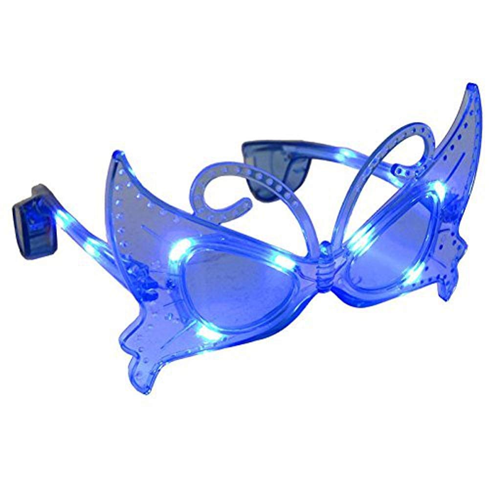 Light Up LED Flashing Butterfly Novelty Glasses