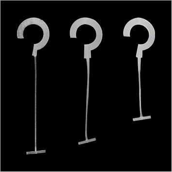 1500pcs Plastic J Hook Fasteners Hanging Tag Clothing Tagging Fasteners for Tag Label, Standard Tagging Barbs 500x 25mm, 500x 35mm, 500x 45mm