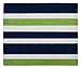 Sweet Jojo Designs Navy Blue Green White Accent Floor Rug for Stripe Kids Teen Bedding Collection