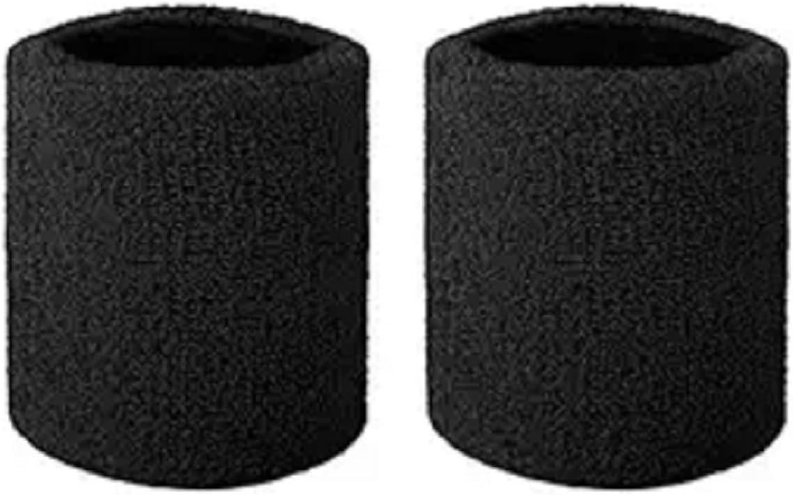SPANCO Sweat Band Wrist Support for Gym, Cricket, Running and Sports Activities, Color - Black