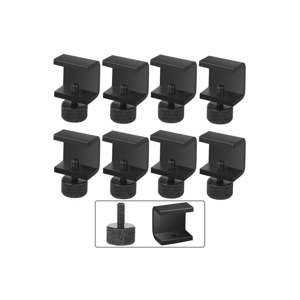 Platform Clamped Glass Plate Hot Bed Fixing Clip Adjustable Fixing Clip Spring Gasket Fit for 3D Printer Accessories(Black 8pcs)