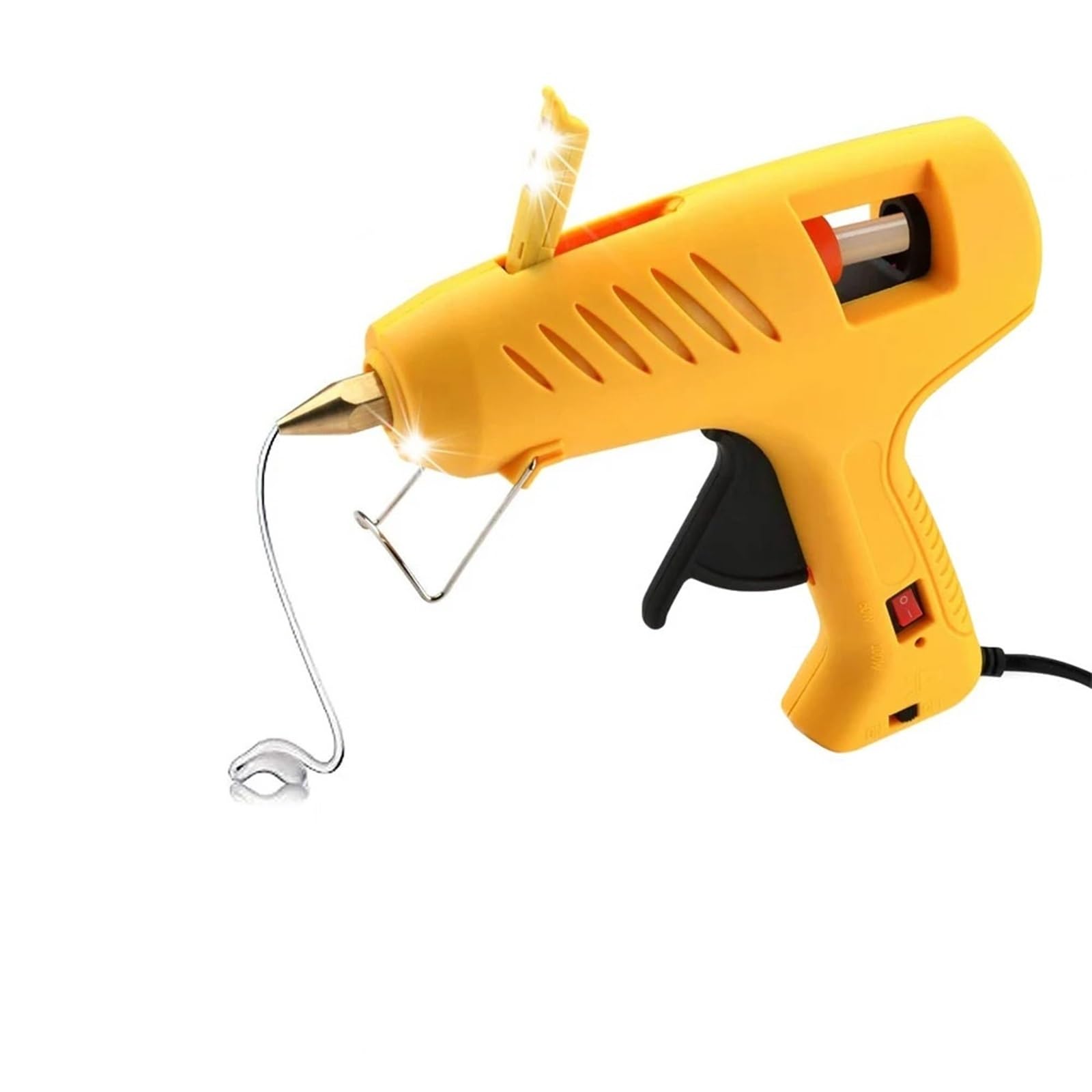 Pistola de pegamento para derretir, para manualidades, reparaciones rápidas en el hogar Pistola de Pegamento Caliente con luces LED, herramienta de bricolaje de doble potencia de tamaño completo de 60