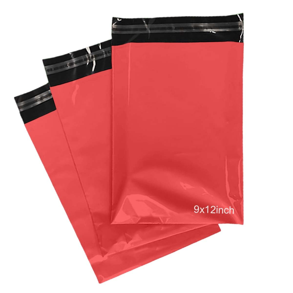 PACKY® 1000 Red Mailing Bags 9'' x 12'' Self-Sealed Postage Bags 225mm x 300mm - Eco-Friendly Colour Mailing Bags Strong Waterproof Small Poly Mailers Courier Shipping Parcel Delivery Bags