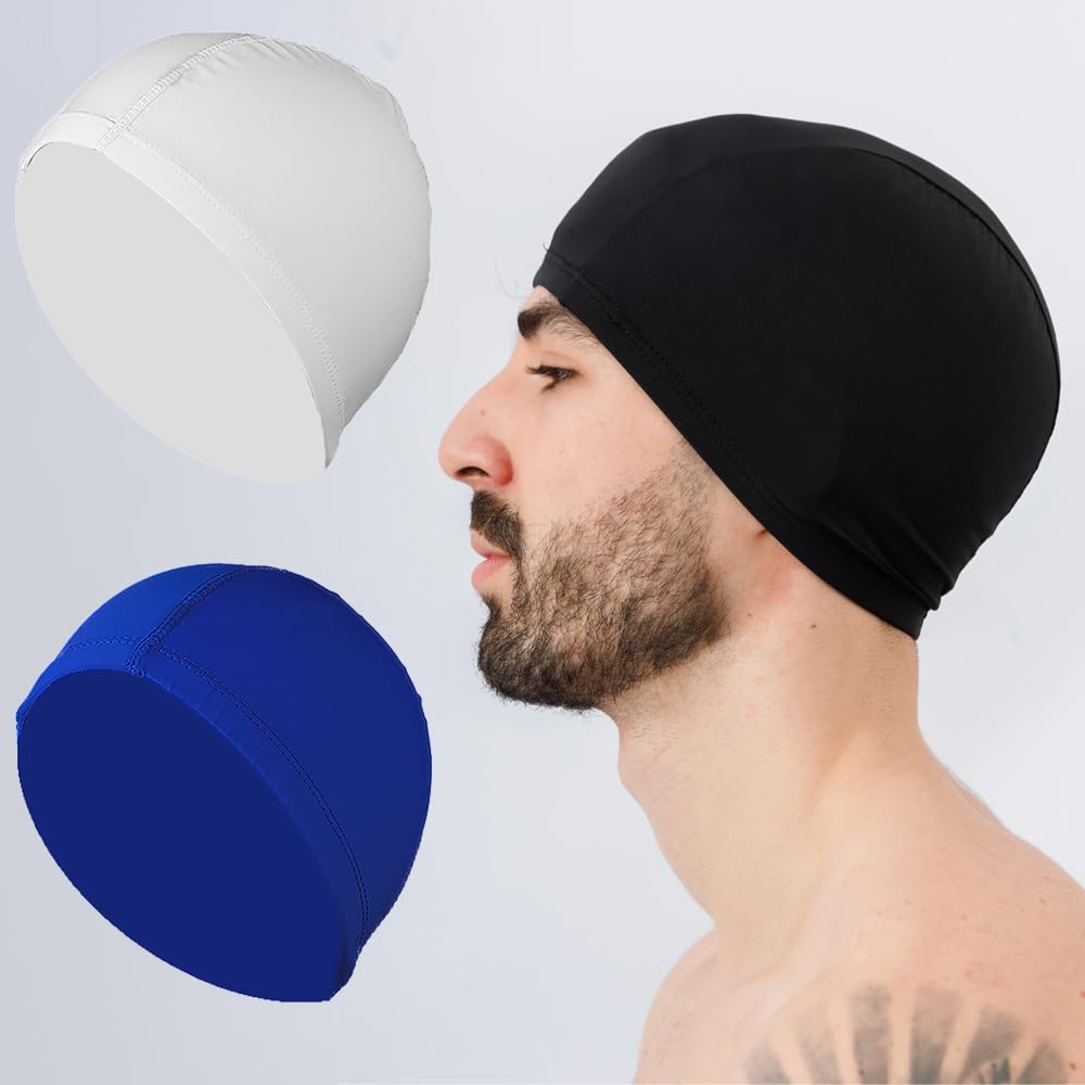Cooling - Casquette de cyclisme sous casque, 3 pièces, respirante, en soie de glace, pour l'été, absorbe la transpiration, pour cyclisme, course, moto