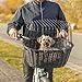 TRIXIE Hundekorb für das Fahrrad vorne bis 5 kg 50 × 41 × 35 cm - gewobener Hundefahrradkorb für den Lenker - in schicker Weidenoptik mit Kunststoff Gitter, 2818