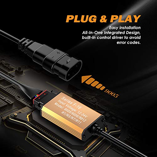 Auxbeam 9006 Led Light Bulbs, 60W 12000Lm 9006 Hb4 Hb4U Led Fog Light Bulbs Led Chips Extremely Bright 9006 Led Conversion Kits F-16 Series (Pack Of 2) #TOP6